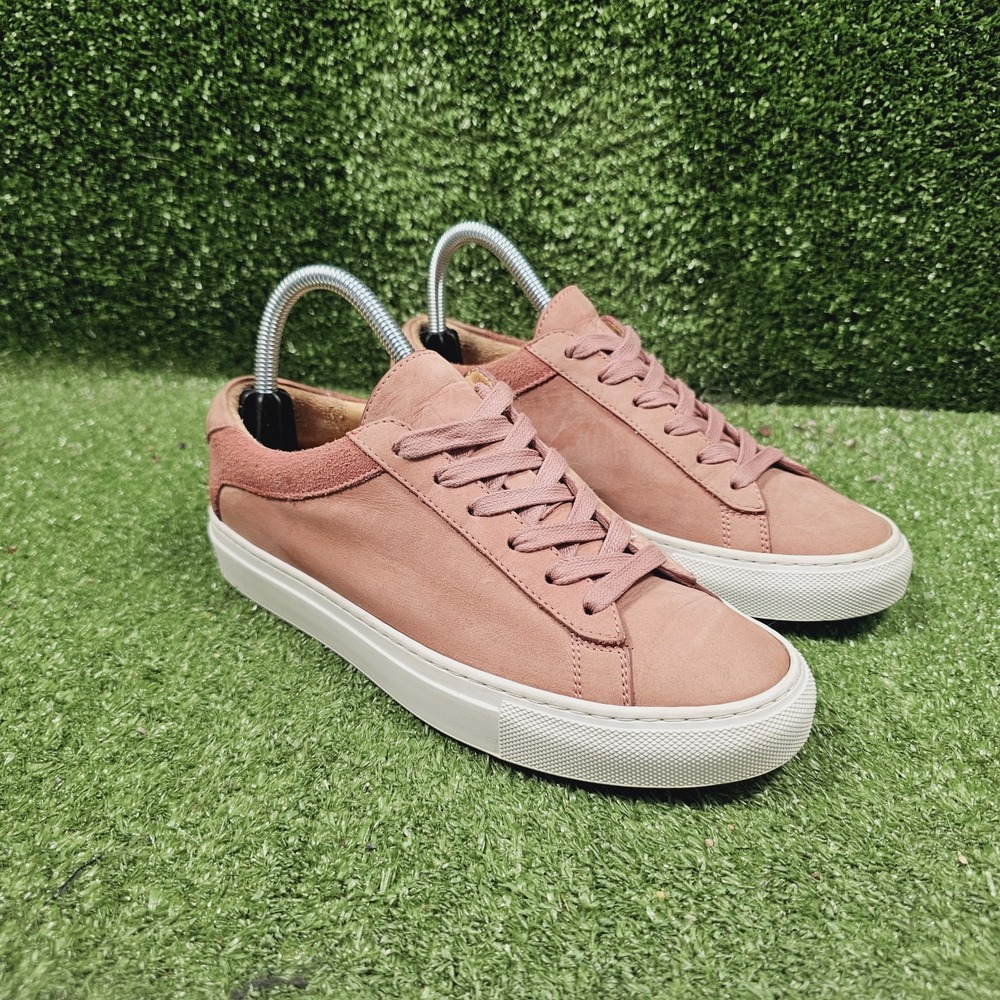 Koio Capri Rose Calf Suede Low Sneakers Made In Italy Womens 38 Size US 7